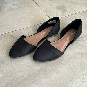 Toms D’Orsay Flats. Black, W8